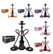 Tanya Smoke Series 21 Justice 2 Hose Hookah Set With Colored Carrying Case