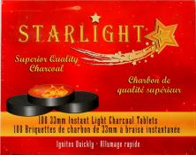 Starlight Instant Hookah Coals 33MM - (100 Pieces)