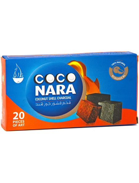 Coco Nara Natural Flat Hookah Coals 20 Pieces